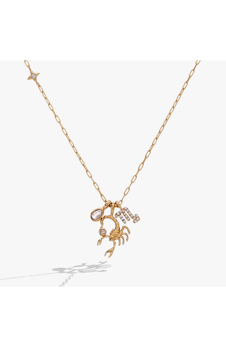 Alex and Ani Scorpio Zodiac Charm Cluster Necklace, Main, color, Gold