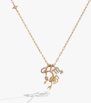 Alex and Ani Scorpio Zodiac Charm Cluster Necklace