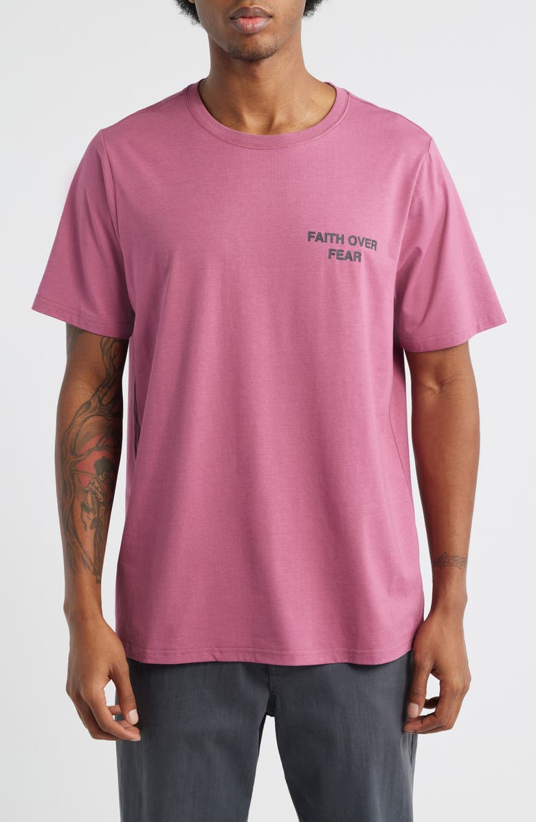 SANTO STUDIO Tempo Faith Over Fear Ultra Graphic T-Shirt, Main, color, Rose