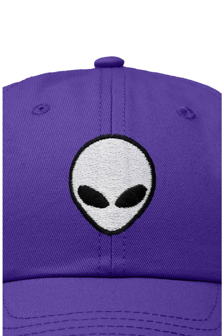 Alien Embroidered Classic Dad Cap, Alternate, color, Purple