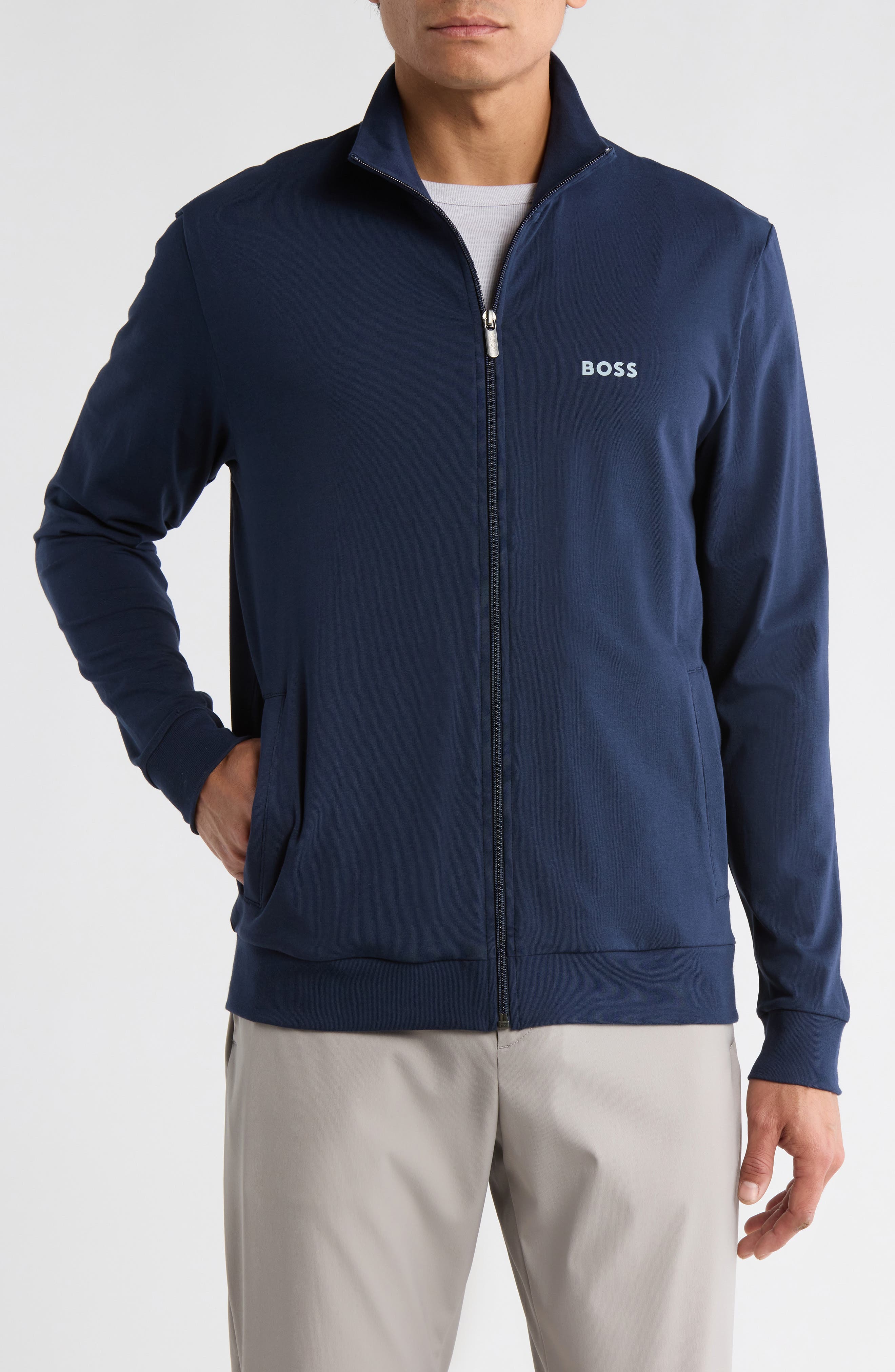BOSS Peter Stretch Cotton Track Jacket