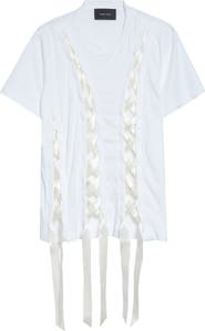Simone Rocha Unraveling Ribbon Inset T-Shirt