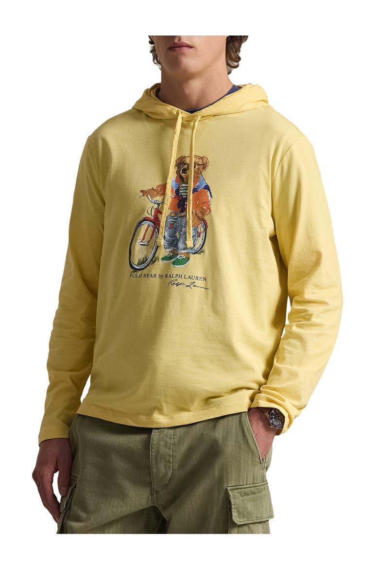 Big & Tall Summer Bear Hoodie, Main, color, CORN YELLOW