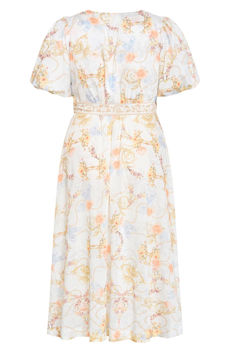 City Chic Anastasia Print Wrap Dress, Alternate, color, 