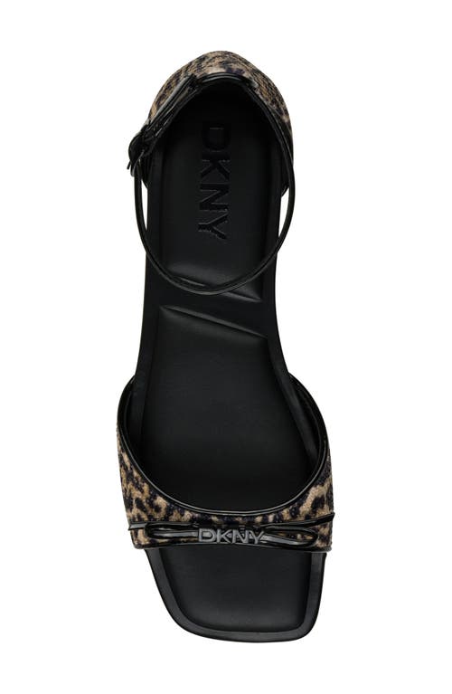 Dkny Dazey Ankle Strap Sandal In Natural/blk