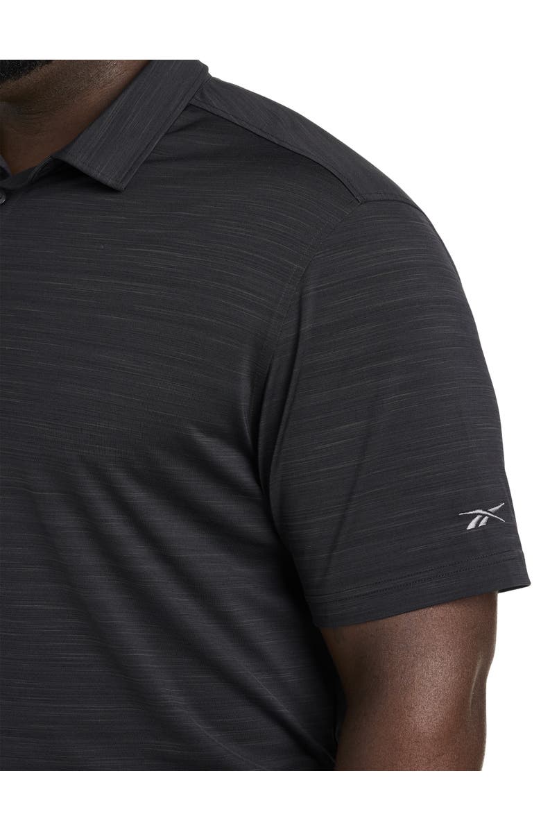 Reebok Big & Tall Performance Space-Dyed Polo Shirt, Alternate, color, Black