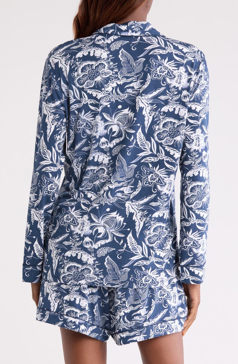 Nordstrom Moonlight Eco Long Sleeve Short Pajamas, Alternate, color, Navy Jacobean Floral