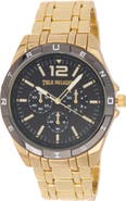 True Religion Round Logo Bezel Bracelet Watch, 43.2mm