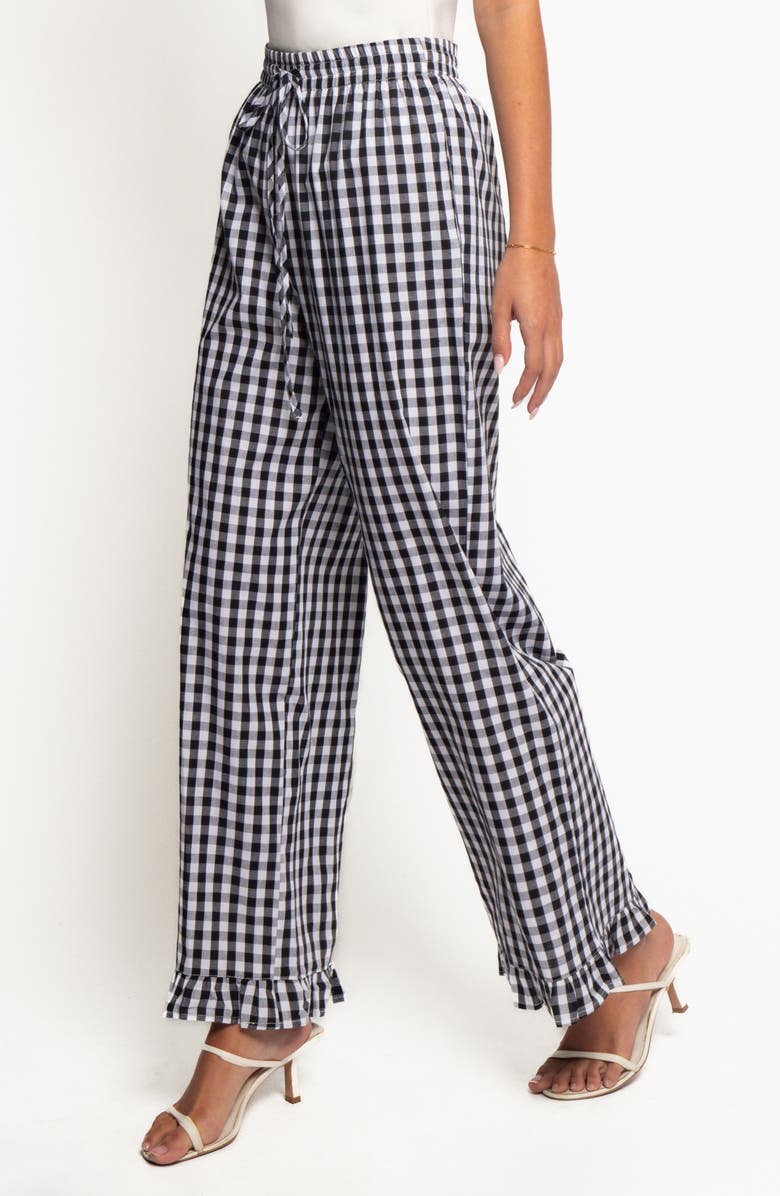 Petal & Pup Marina Tie Waist Ruffle Hem Pants, Alternate, color,