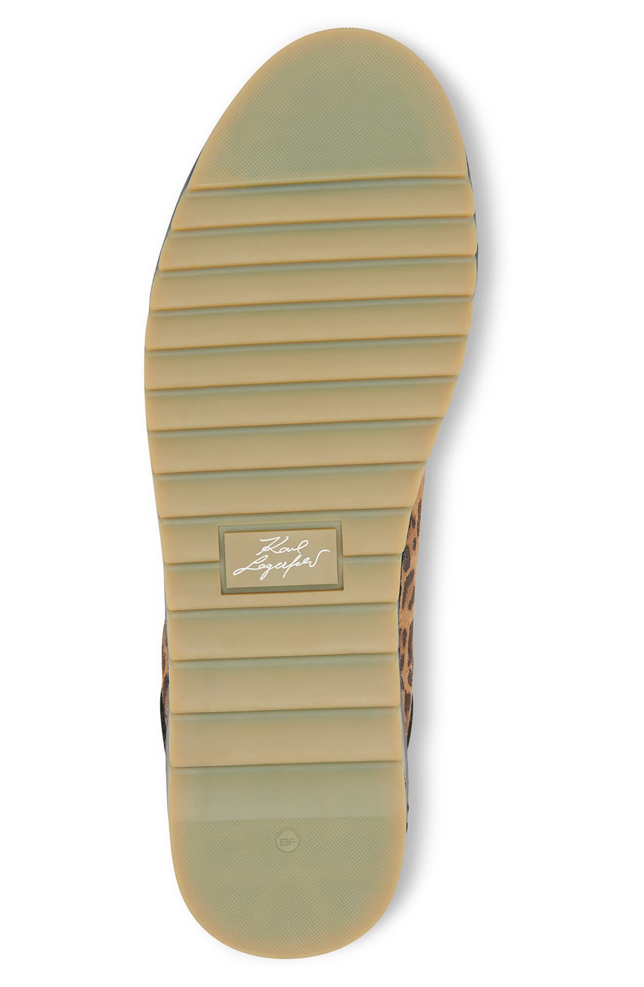 KARL LAGERFELD PARIS Suede Leopard Print Sneaker, Alternate, color, 