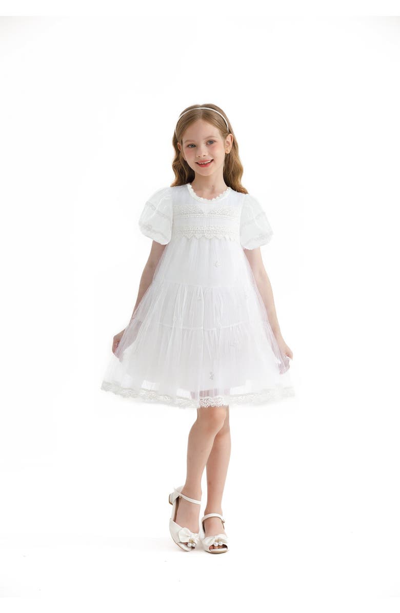 Sweet Cactus Lace Lined Bailey Dress, Main, color, White