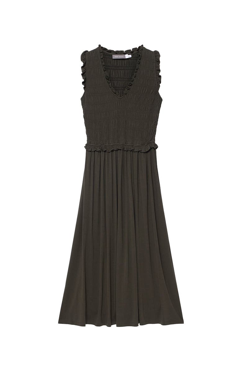 MINT VELVET Shirred Ruffle Midi Dress, Alternate, color,