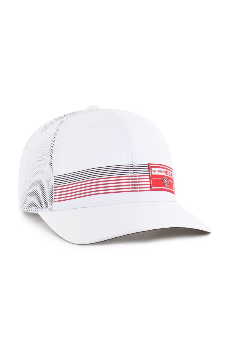 '47 Men's '47 White San Francisco 49ers Rangefinder Trucker Adjustable Hat, Alternate, color, White