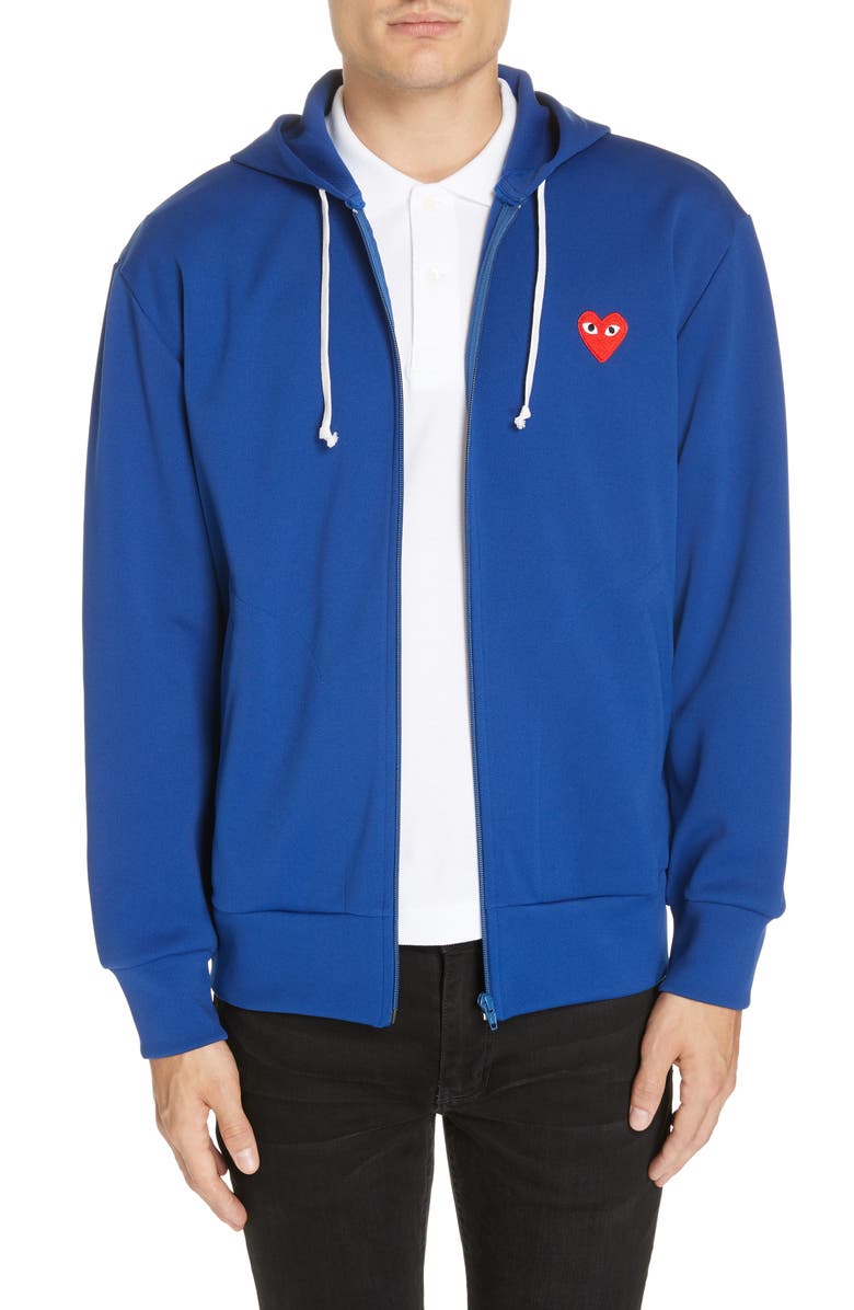 Comme des Garçons PLAY Zip-Up Hoodie, Main, color,