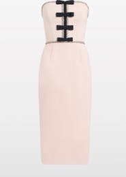 Jenny Packham Odette Bow Embellished Midi Dress
