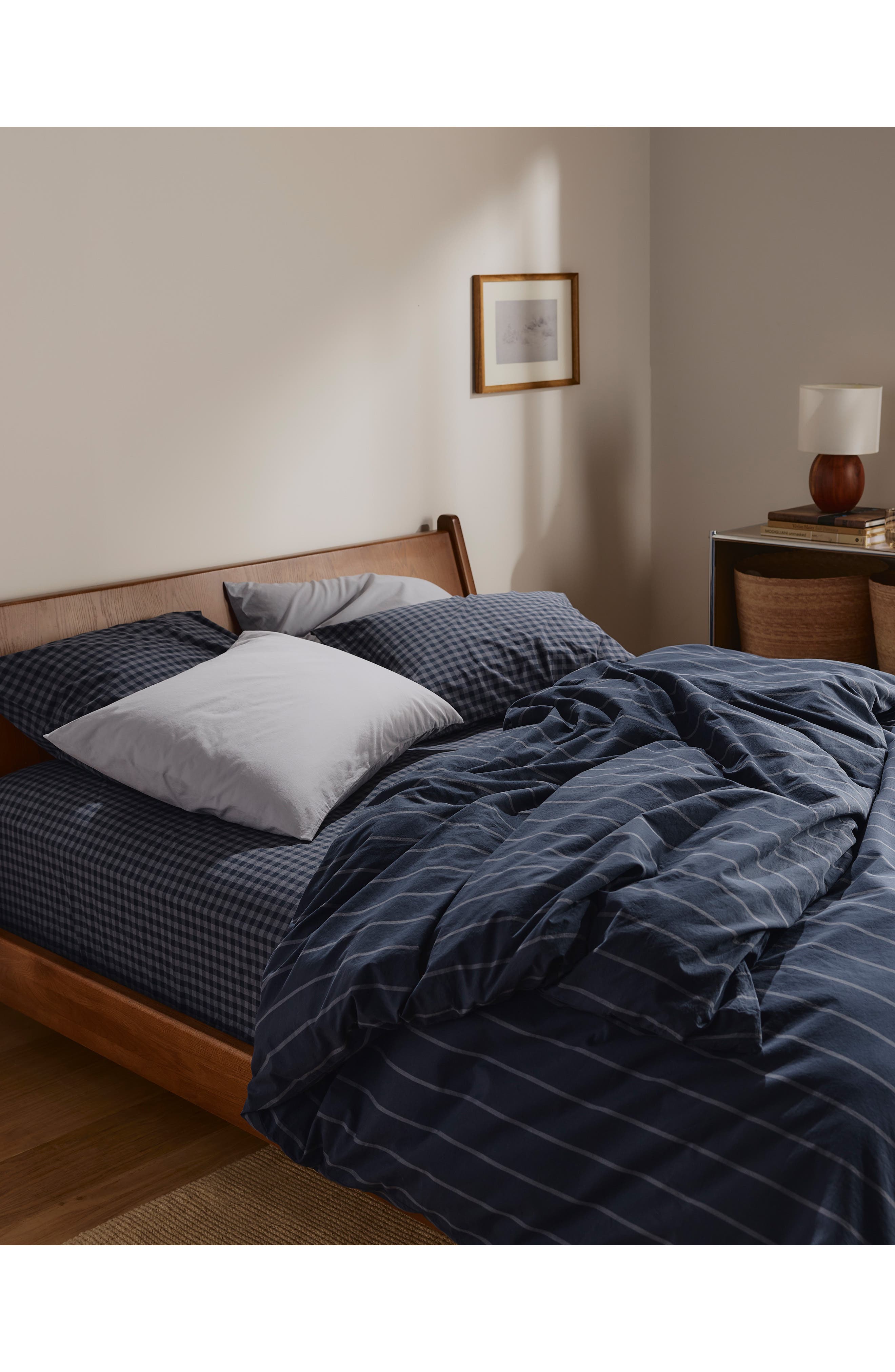 Parachute Brushed Cotton Check Fitted Sheet | Nordstrom