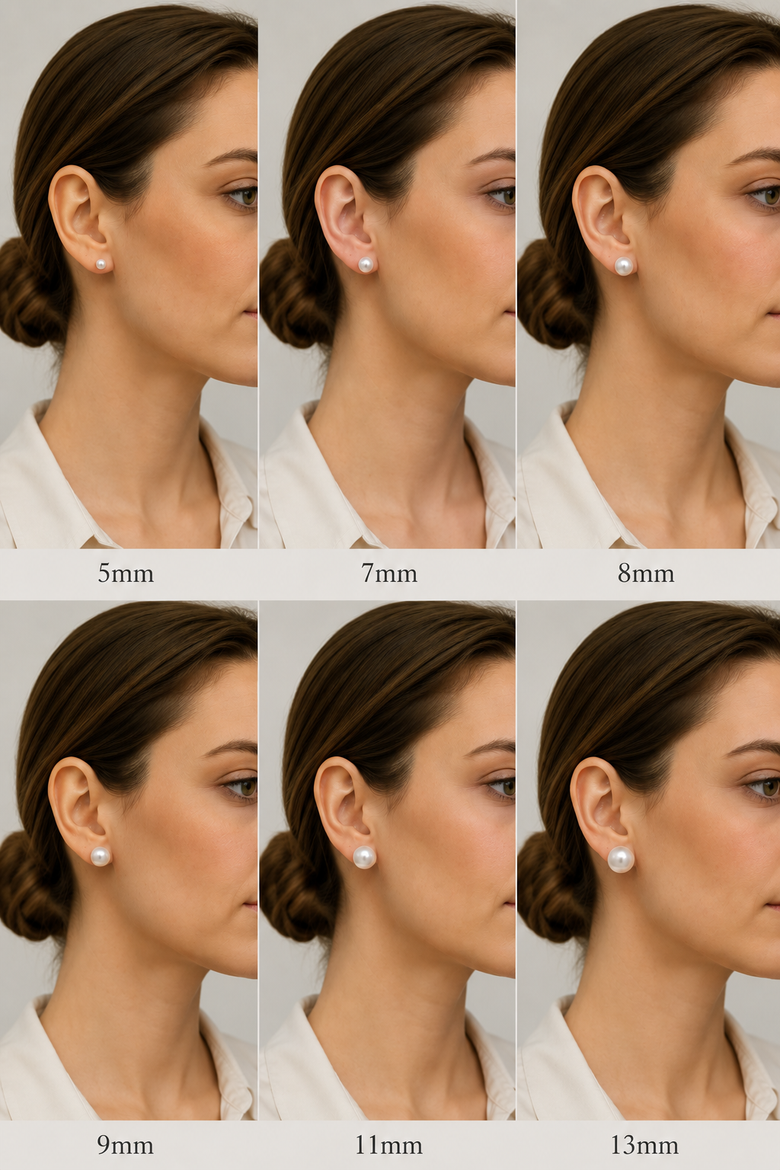 12mm Pink Freshwater Round Pearl Stud Earrings, Alternate, color, Yellow Gold