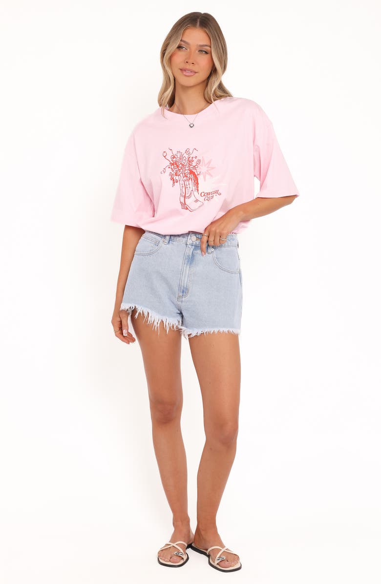 Petal & Pup Alanna Cowgirl Club Cotton Oversize Graphic T-Shirt, Alternate, color, Pink