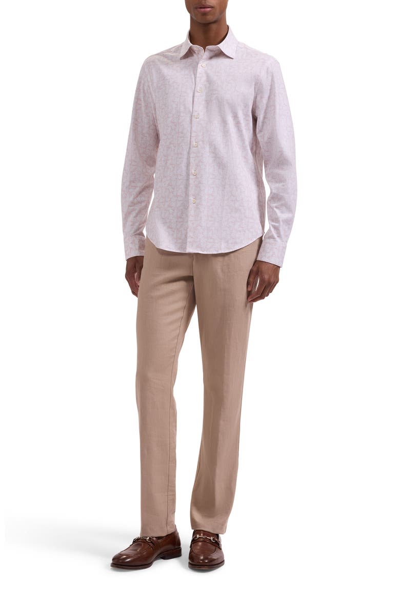 James OoohCotton® Floral Print Button-Up Shirt, Alternate, color, PEACH