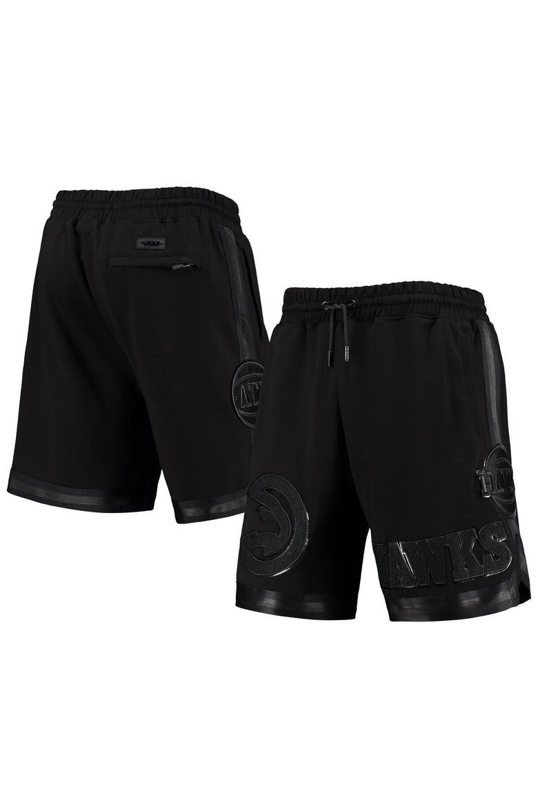 Men's Pro Standard Atlanta Hawks Triple Black Gloss Shorts, Alternate, color, Black