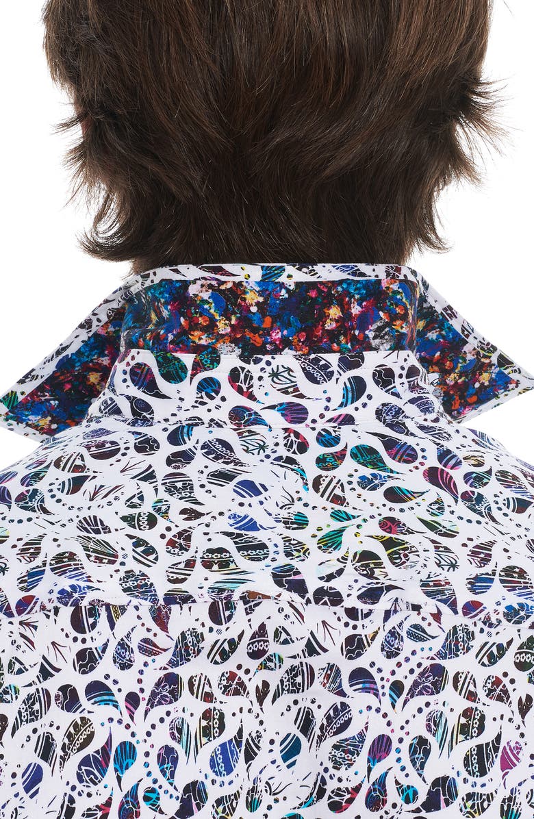 Robert Graham Spell Bound Paisley Stretch Button-Up Shirt, Alternate, color, 