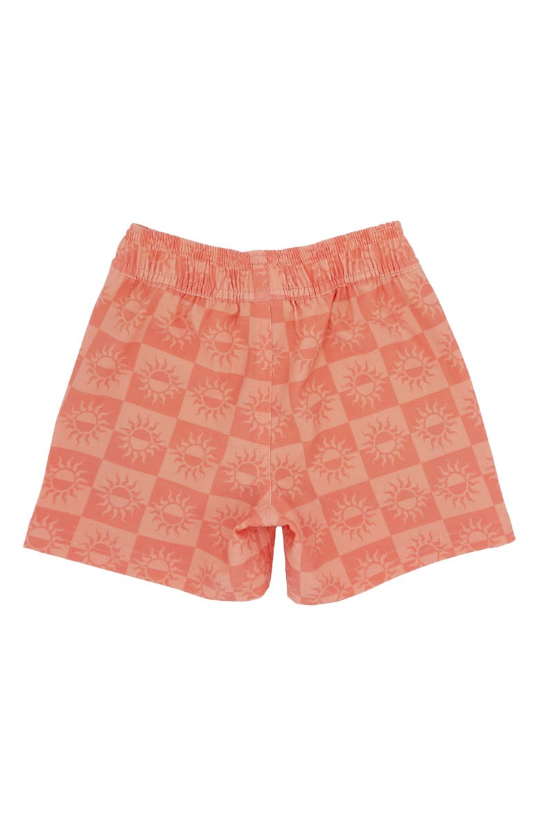 Feather 4 Arrow Sunrise Volley Trunks, Alternate, color, Coral Orange