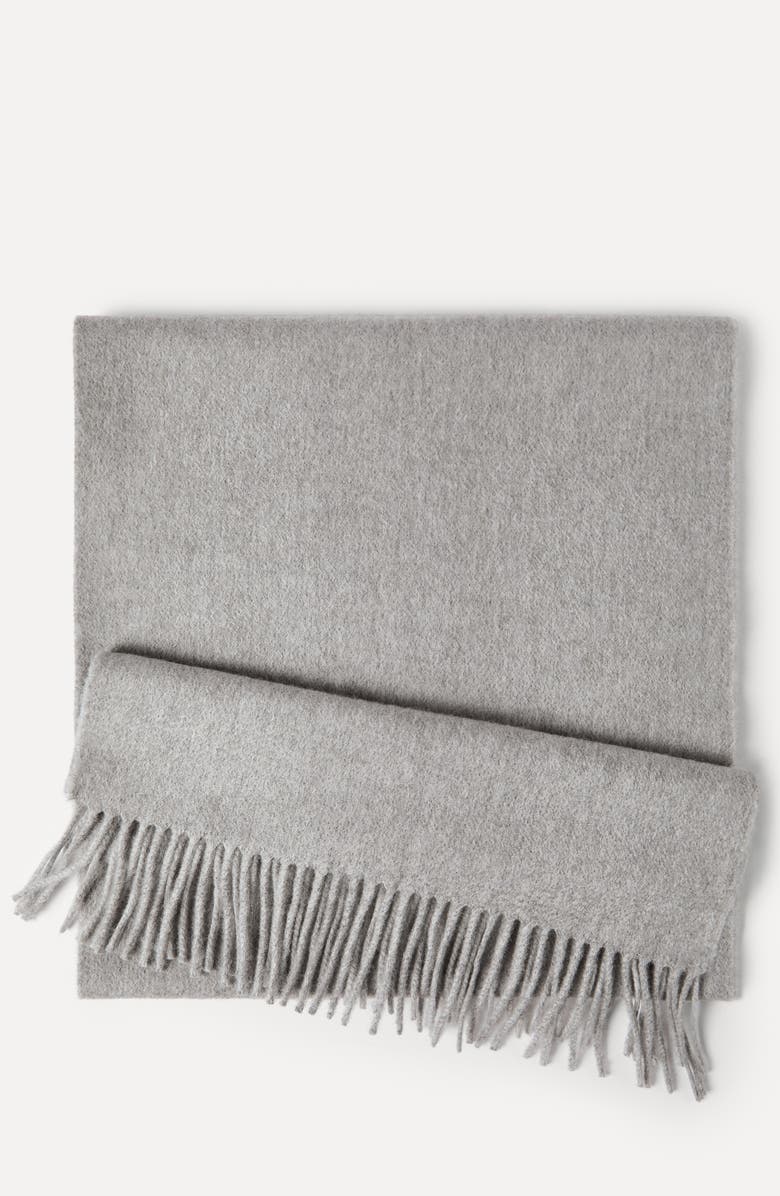 Brunello Cucinelli Double knit scarf, Alternate, color, Light Grey