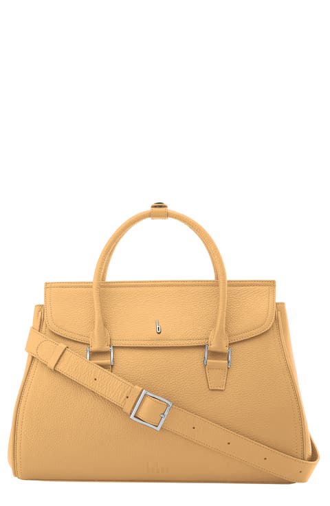 Large Coco Pebble Leather Satchel
