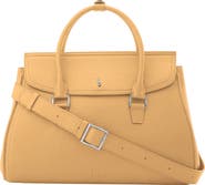 behno Large Coco Pebble Leather Satchel