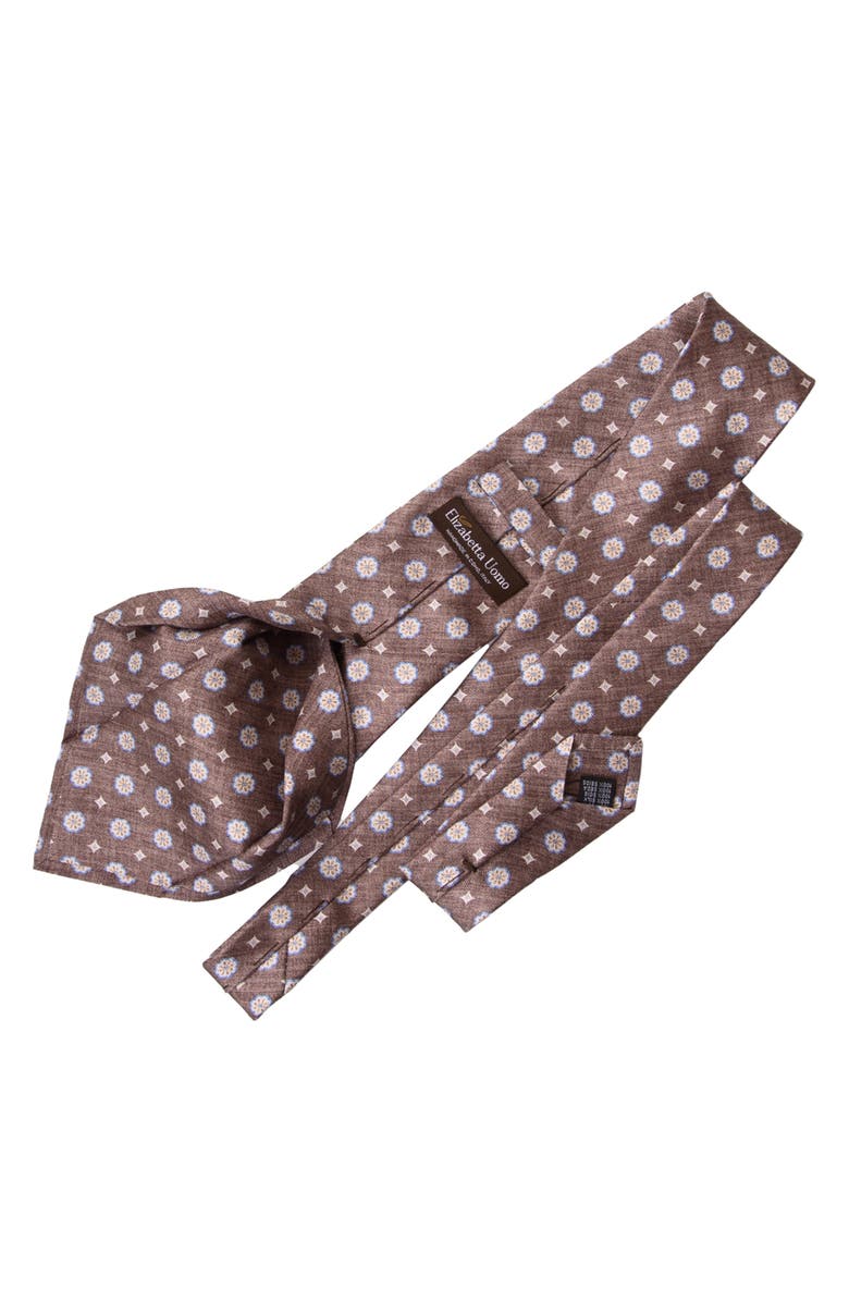 Elizabetta Antinori - Printed Silk Tie for Men, Alternate, color, Brown