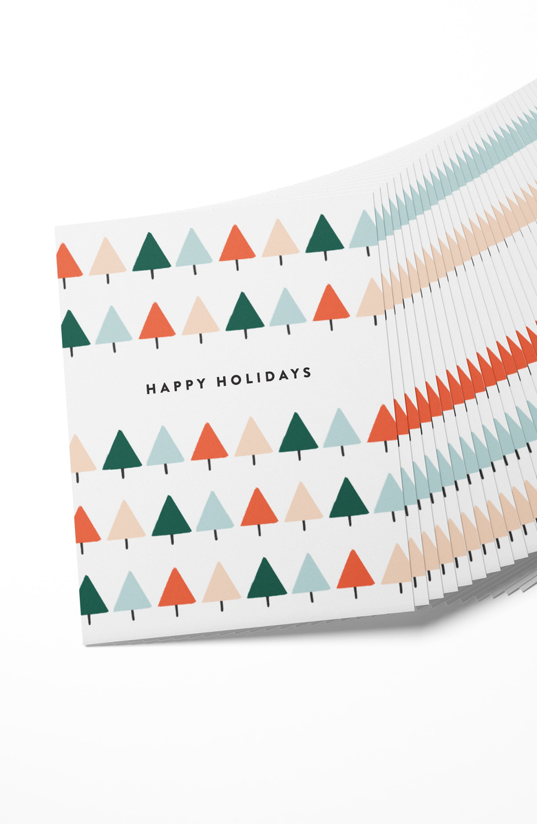 Joy Paper Co. Colorful Christmas Tree Holiday Boxed Set of 8 Cards, Alternate, color,