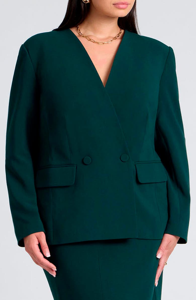 ELOQUII The 365 Double Breasted Blazer, Main, color, 