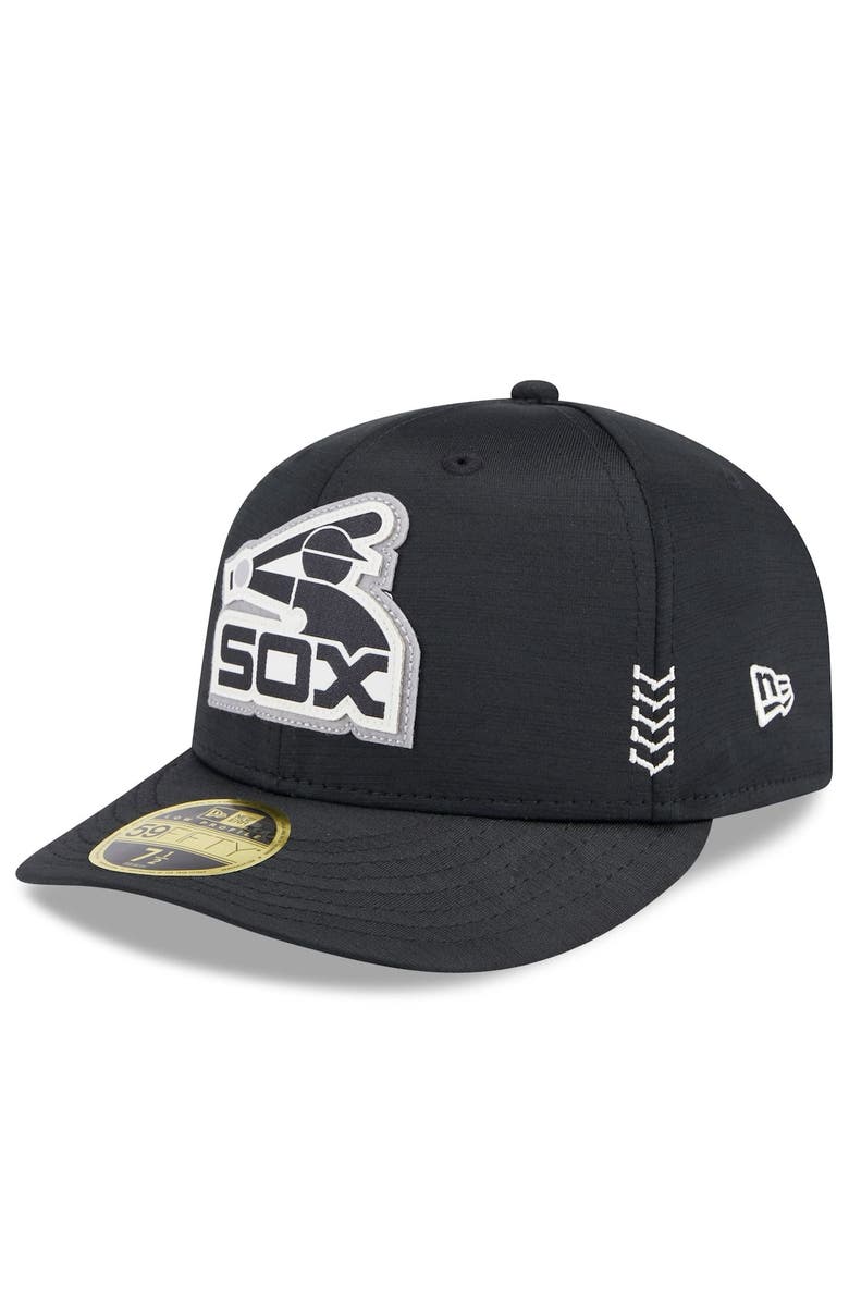 New Era Men's New Era Black Chicago White Sox 2024 Clubhouse Low Profile 59FIFTY Fitted Hat, Main, color, Black