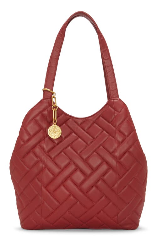 Vince Camuto Kisho Quilted Leather Shoulder Bag in Red at Nordstrom