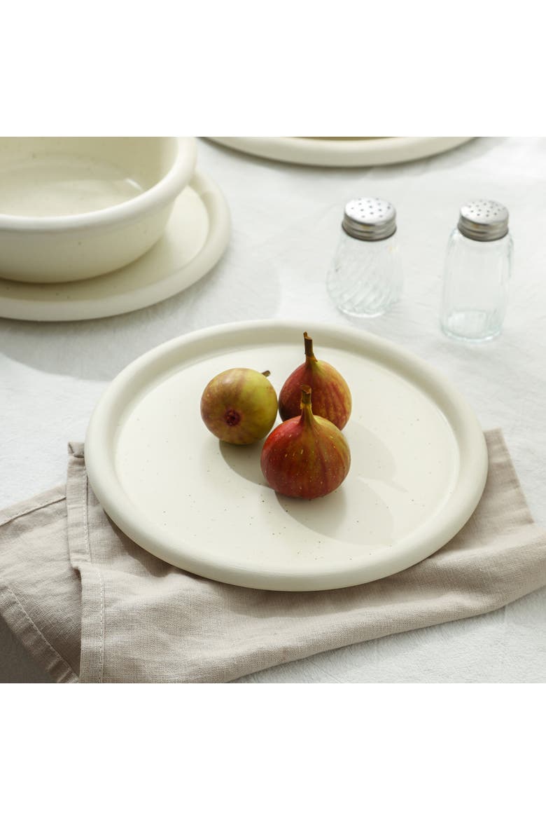 Capri Stoneware 24-Piece Dinnerware Set, Alternate, color, White
