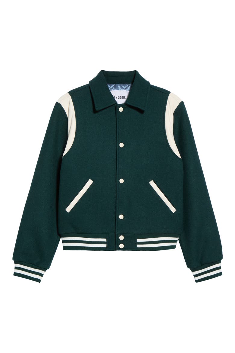 Varsity Jacket, Alternate, color, MALLARD
