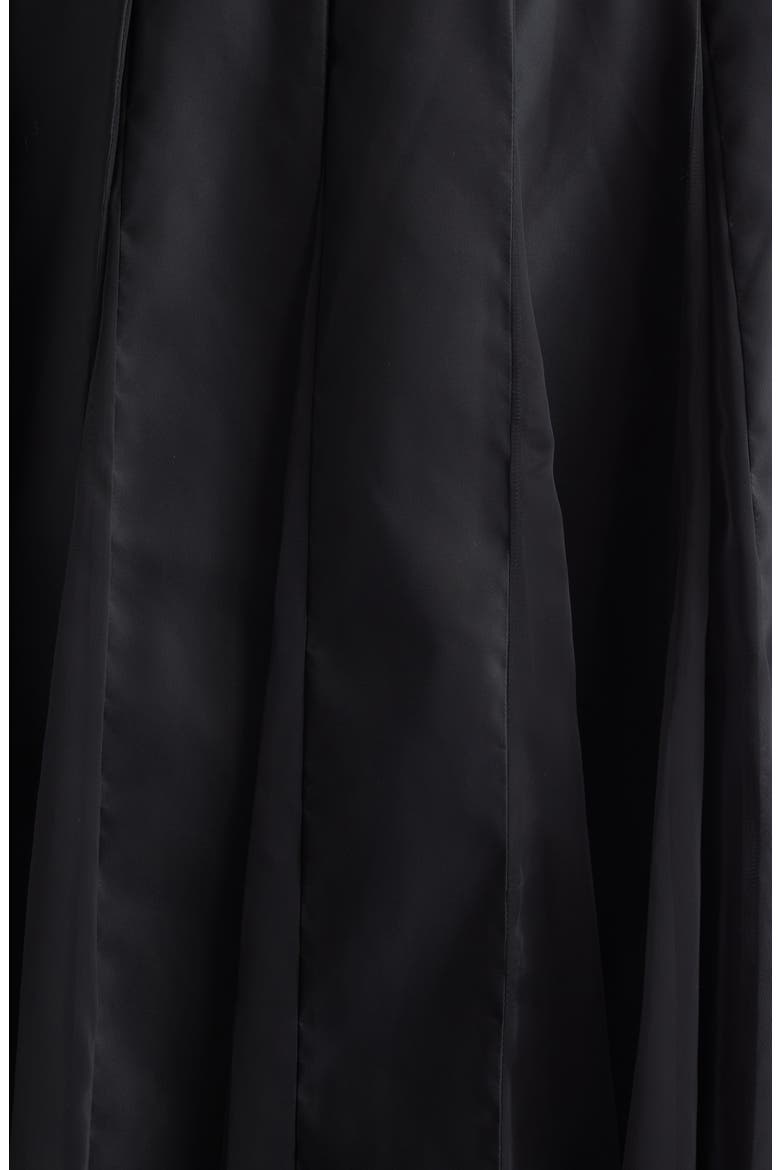 Mixed Media T-Shirt Dress (Nordstrom Exclusive), Alternate, color, BLACK