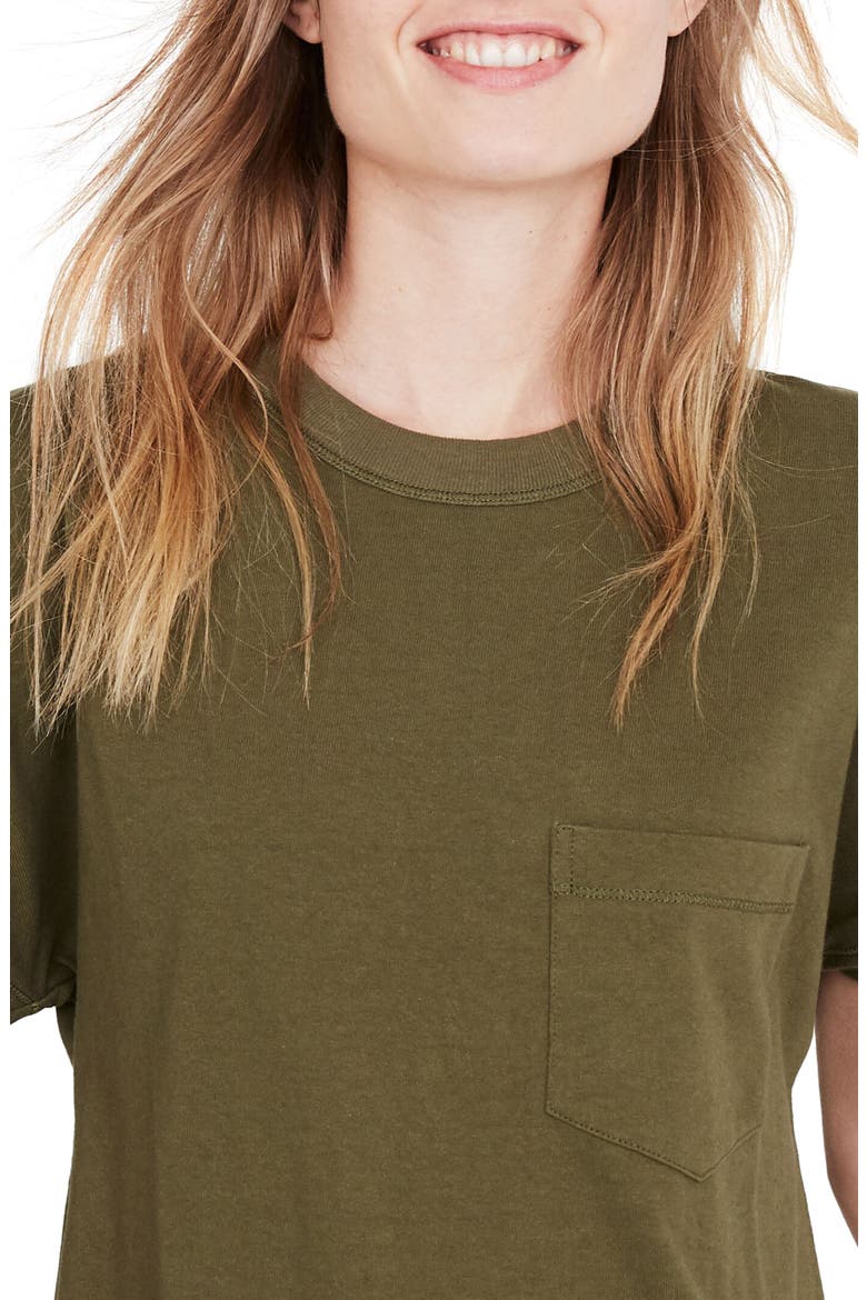 Tomboy Pocket T-Shirt Dress, Alternate, color, KALE