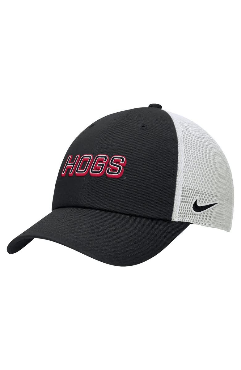 Nike Men's Nike Black Arkansas Razorbacks On-Field Club Adjustable Trucker Hat, Main, color, Black
