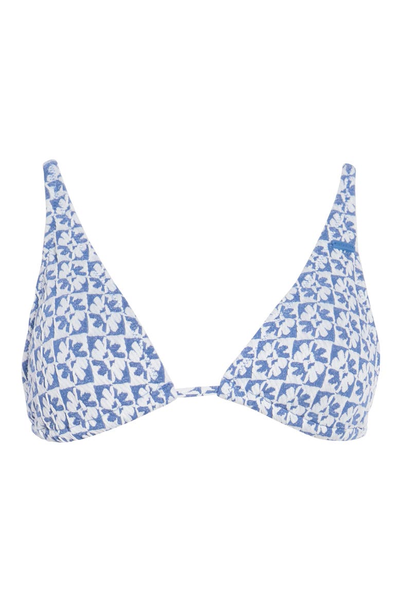 Hazy Dazy Triangle Bikini Top, Main, color, BLUE