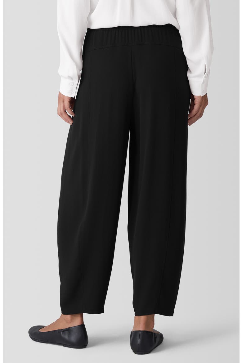 Silk Lantern Ankle Pants, Alternate, color, BLACK