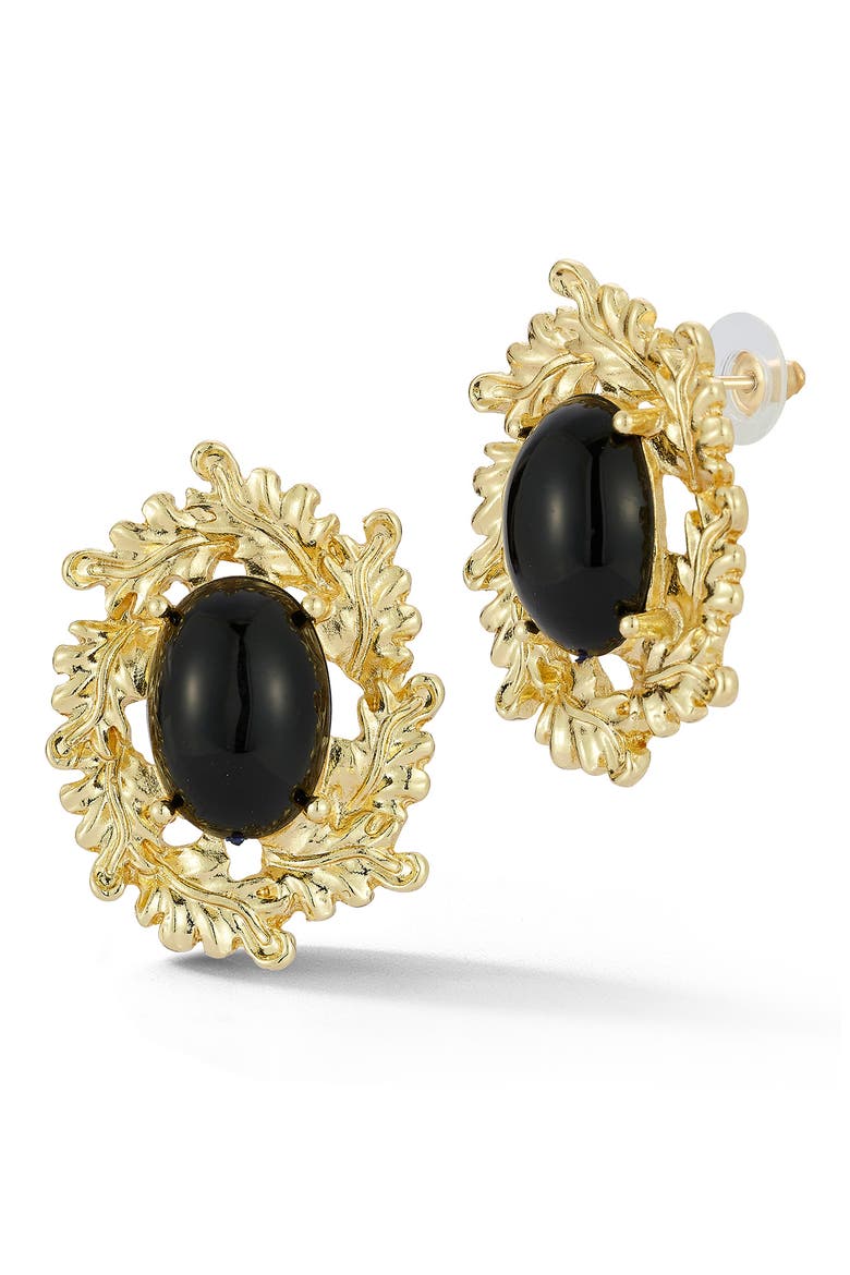 Ornate Wreath Stud Earrings, Main, color, GOLD