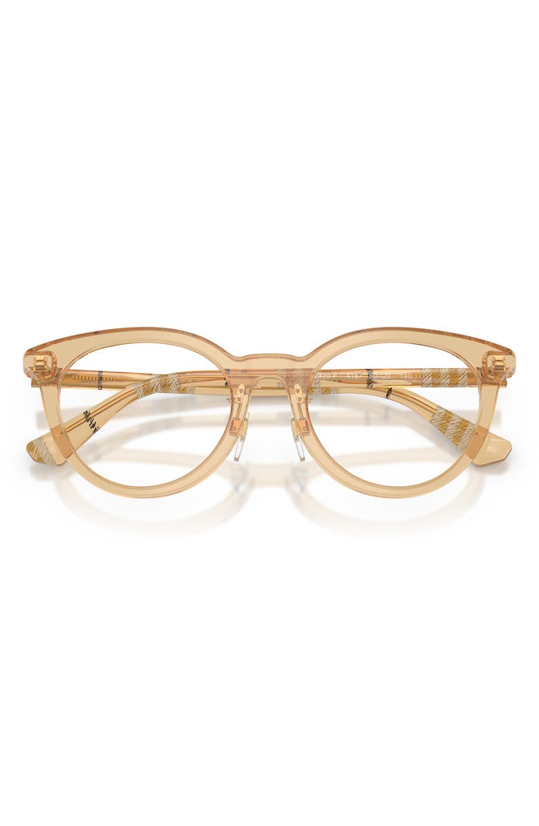Burberry 50mm Round Optical Glasses, Alternate, color, Beige / Demo Lens