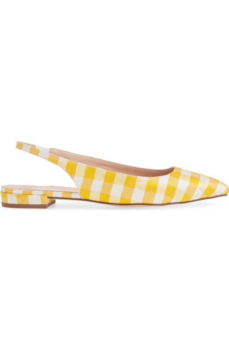 J.Crew Gingham Pointed Toe Slingback Flat, Alternate, color,