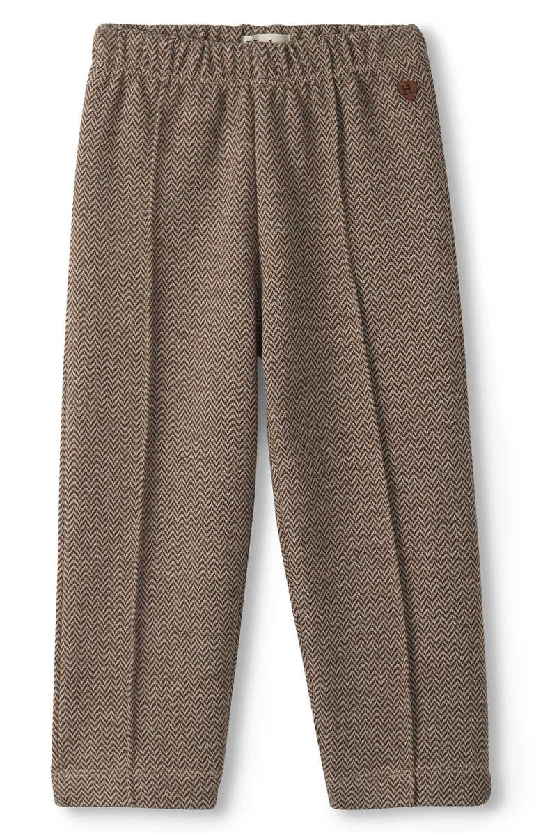 Hatley Brown Sugar Herringbone Pants, Main, color, Brown