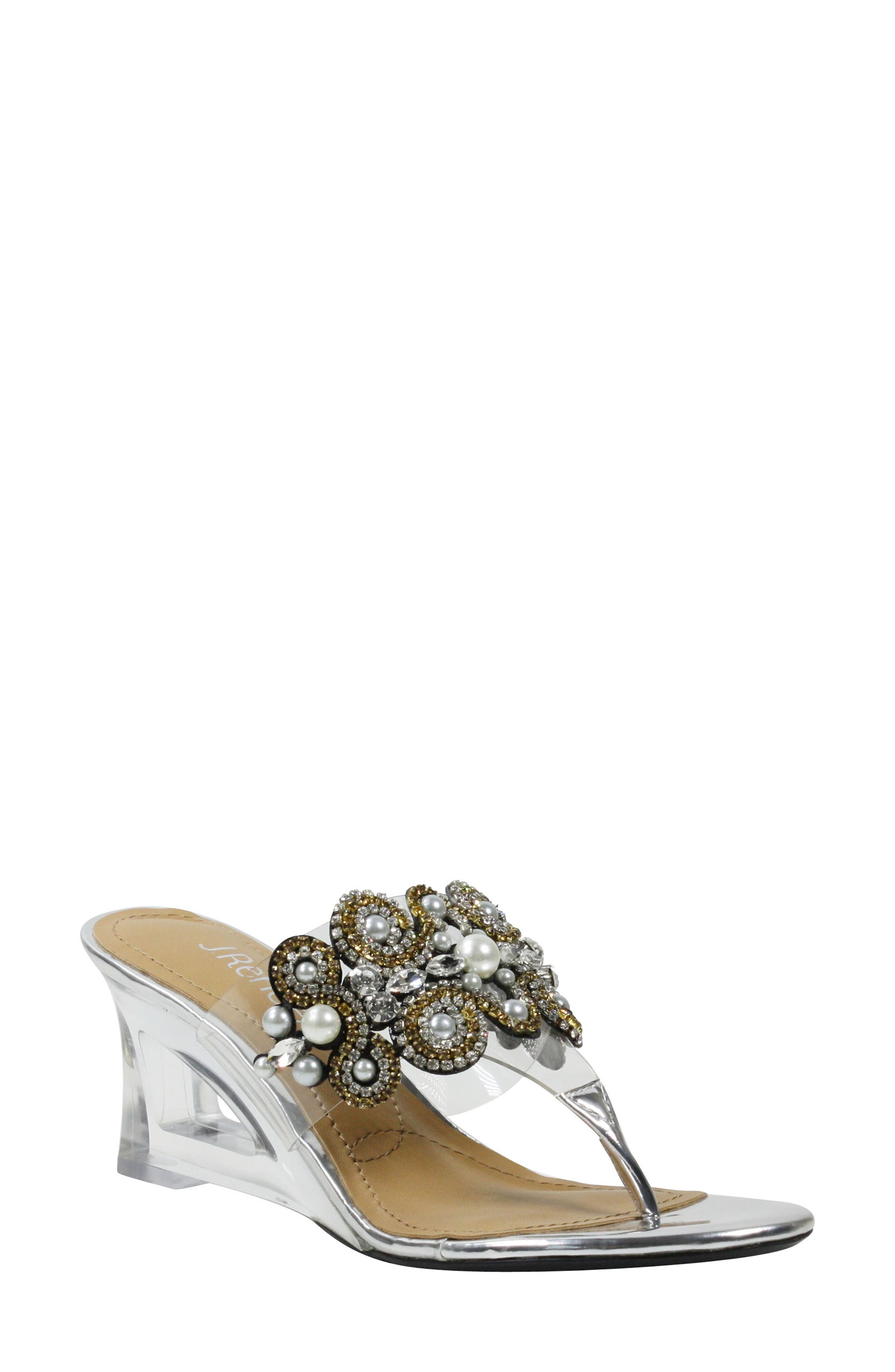 J. Reneé J.Reneé Darshana Embellished Wedge Slide Sandal, Main, color, 