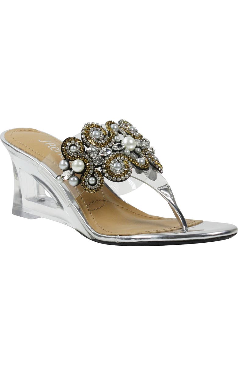 J. Reneé J.Reneé Darshana Embellished Wedge Slide Sandal, Main, color,
