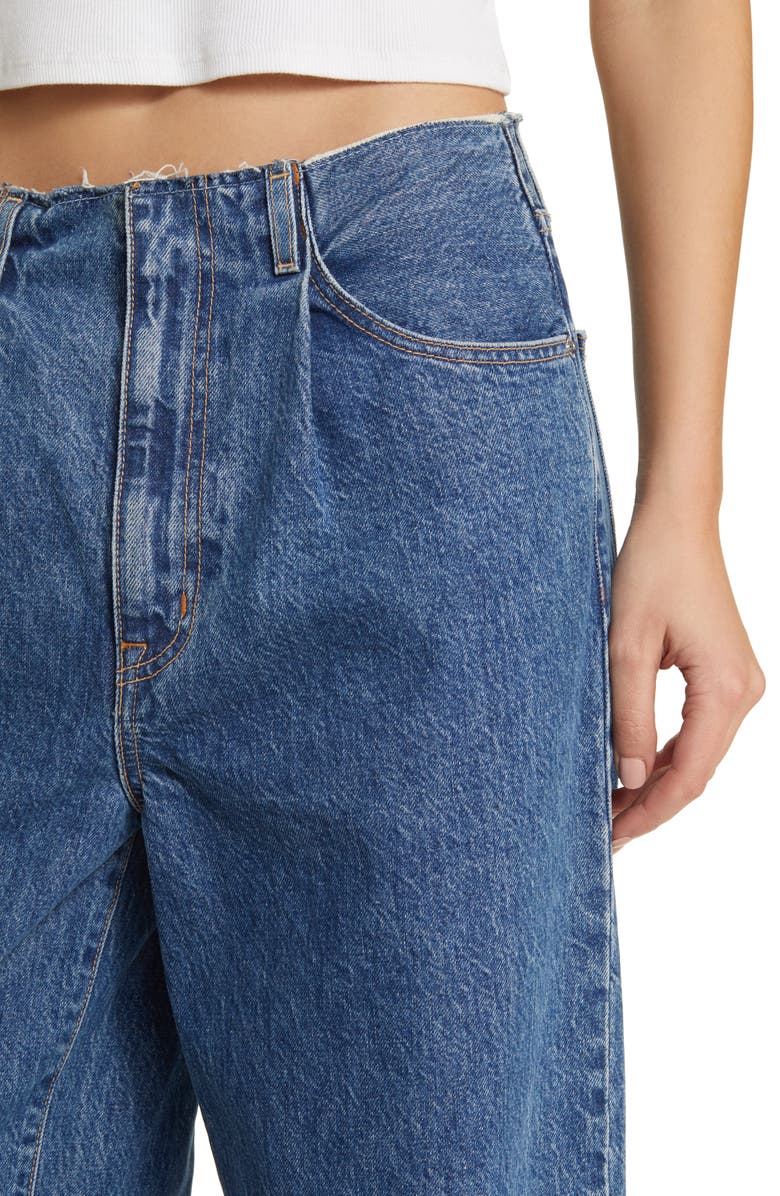 SLVRLAKE Taylor Pleated Wide Leg Jeans, Alternate, color,