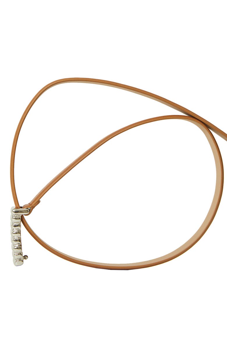 B-Low the Belt Vesna Mini Leather Belt, Alternate, color, Cuoio Silver