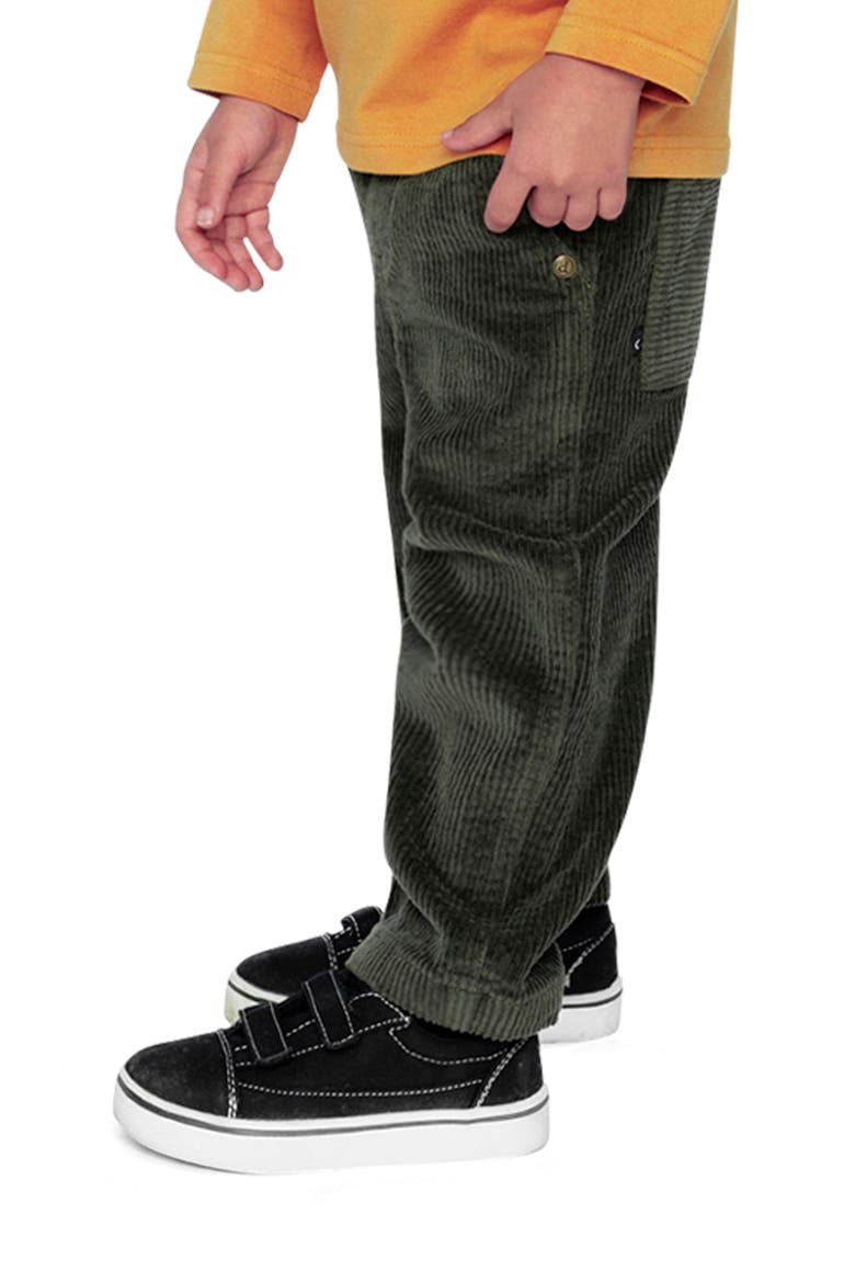 Stretch Corduroy Cargo Pocket Drawstring Pants, Alternate, color, Dark Grey